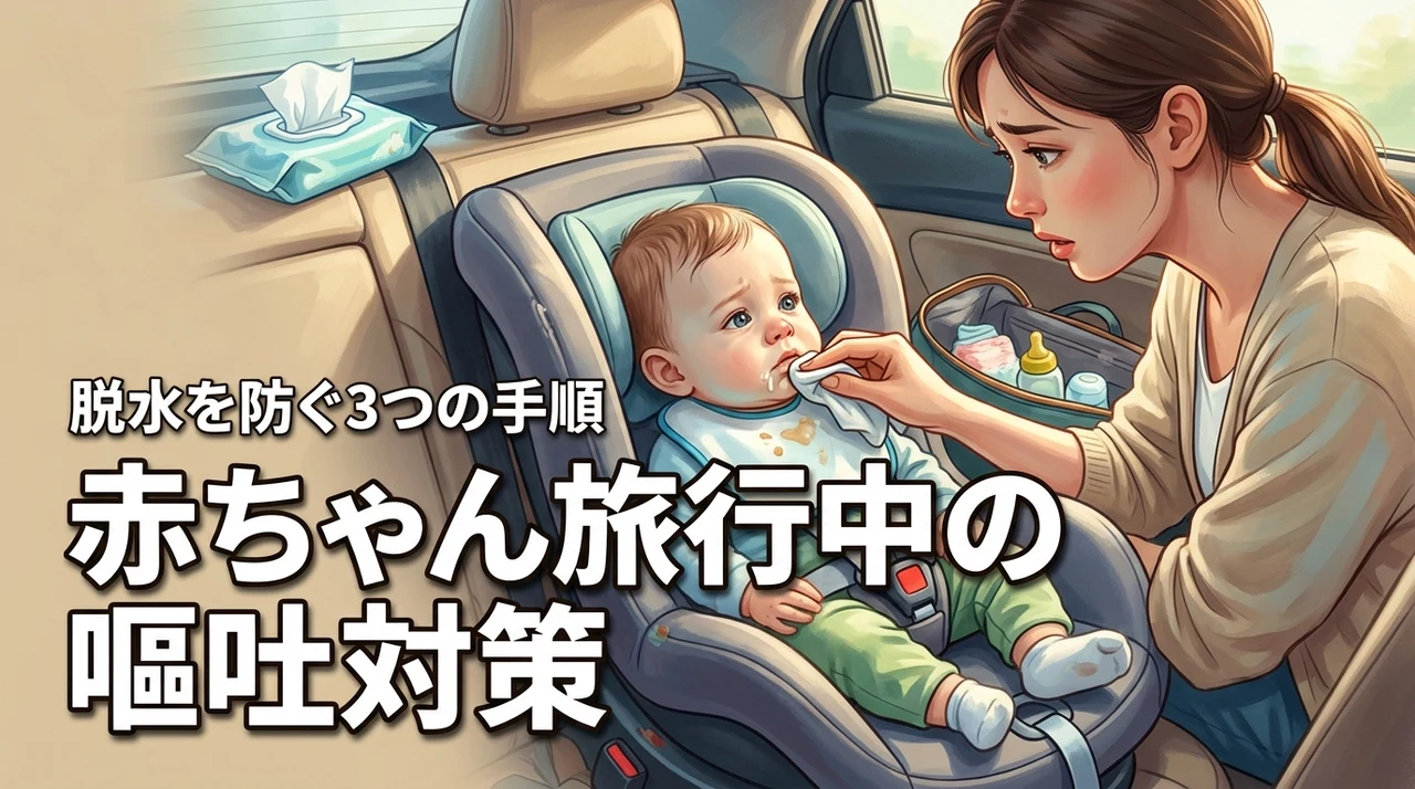 赤ちゃんが旅行中に嘔吐したら？脱水を防ぐ3つの水分補給手順