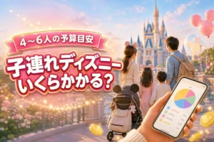 子連れディズニーの予算は家族4人でいくら？5人・6人の費用目安も解説