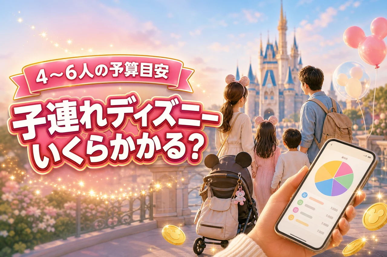 子連れディズニーの予算は家族4人でいくら?5人・6人の費用目安も解説