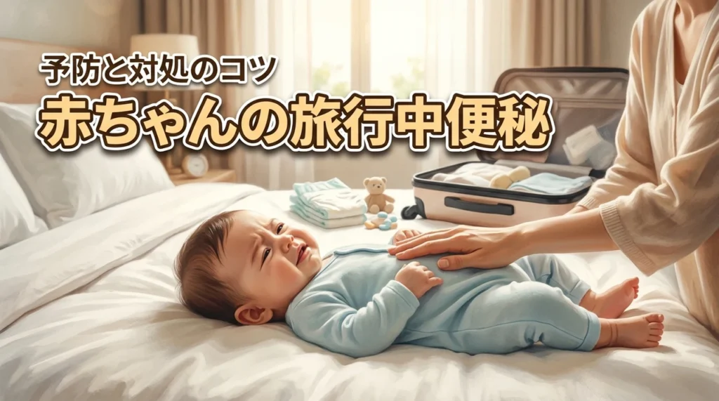赤ちゃんの旅行中便秘の原因は？移動中にできる予防策と対処法