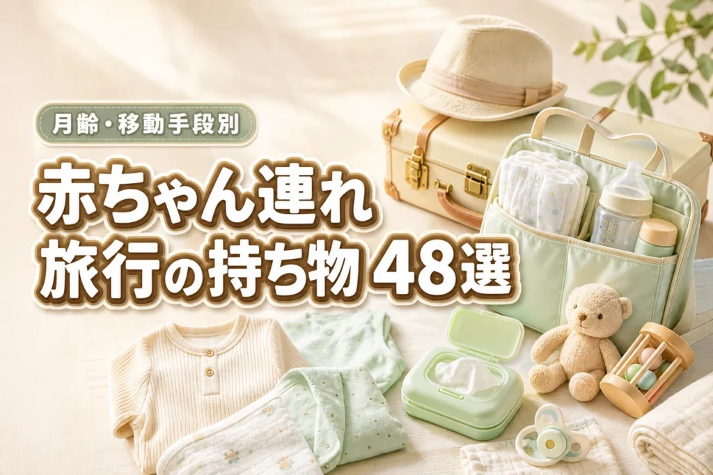 赤ちゃん連れ旅行の持ち物を完全ガイド！月齢別＆移動手段別に厳選48品
