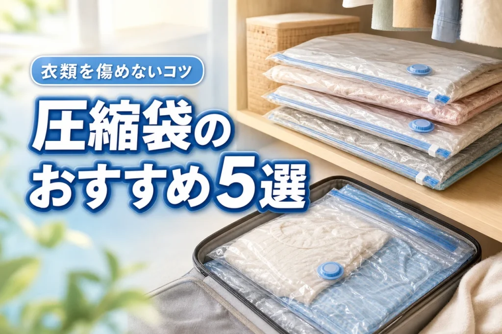 圧縮袋のおすすめ5選と選び方！衣類を傷めない収納のコツも解説